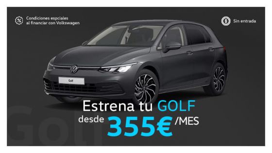 Volskwagen GOLF por 355€/mes