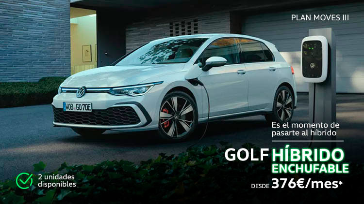 VW Golf híbrido enchufable desde 376€/mes*