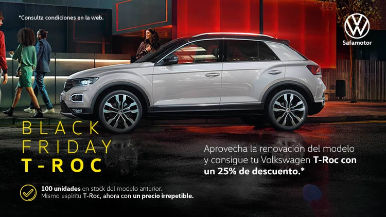 Black Friday Volkswagen T-Roc: ¡Hasta un 25% de descuento!*