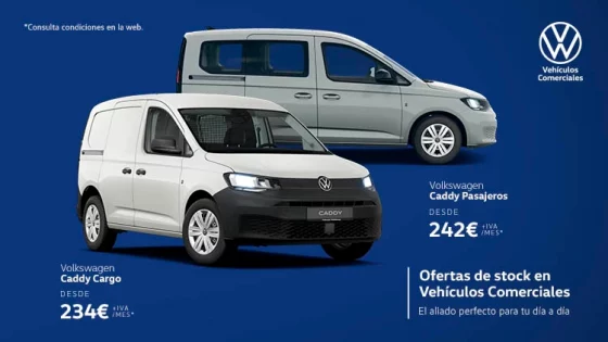 Volkswagen Caddy desde 234€ + IVA/mes*