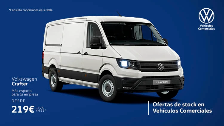 Volkswagen Crafter desde 219€ + IVA/mes*